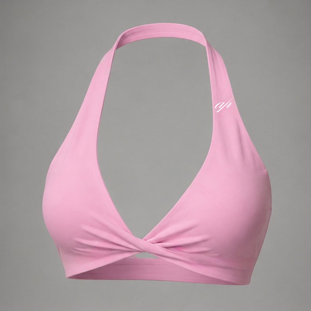 Sujetador deportivo Halter Rosa