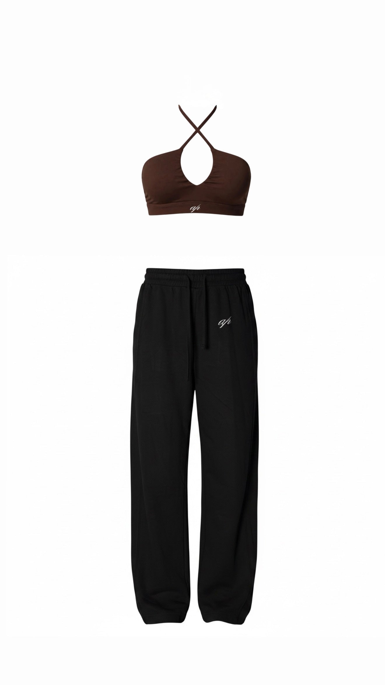 Pack Pantalón de chandal + Sujetador deportivo Infinity Marrón