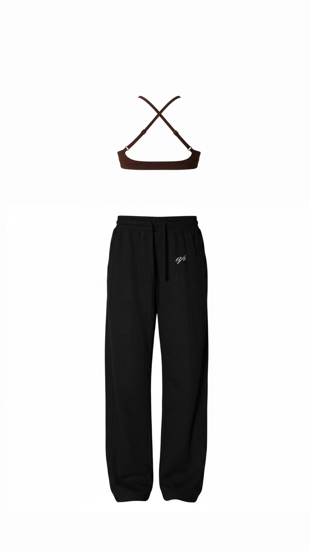 Pack Pantalón de chandal + Sujetador deportivo Infinity Marrón