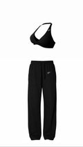 Pack Pantalón de chandal + Sujetador deportivo Halter Negro