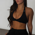 Sujetador deportivo Halter Negro