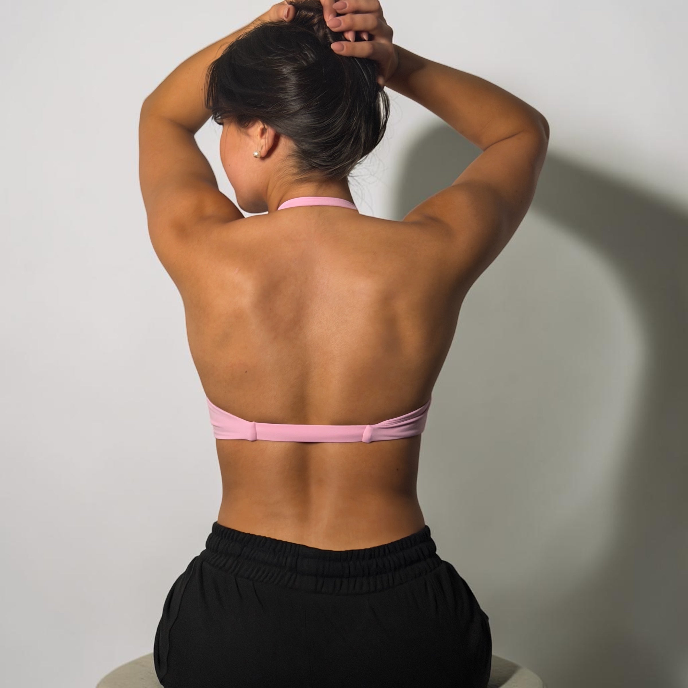 Sujetador deportivo Halter Rosa